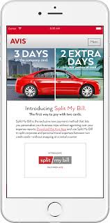 Avis accepts most major credit cards as credit identification at the time of rental. Split Your Rental Car Bill With The Avis App Avis Rent A Car