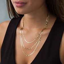 24 in c minor, k. Adjustable Triple Strand 040 Gauge Valentino Chain Necklace In 14k Gold 20 Zales