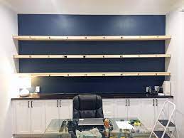 Heavy duty stainless steel, exactly as shown. How I Built Wall To Wall Floating Shelves By Myself For 200