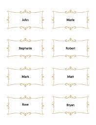 Design place name cards, place settings, and more with this free place card template for any occasion. 50 Printable Place Card Templates Free á… Templatelab