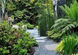 Black bamboo fence panels from indonesia are great for making a robust and impressive privacy screen in the garden. Zen Gardens Asian Garden Ideas 68 Images Interiorzine