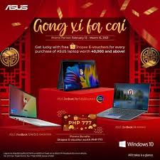 Laptops from asus help you enjoy hd movies, browse the web, play popular gaming titles, create gst invoice available on asus laptops ! Get Lucky This Chinese Lunar New Year With Asus Philippines Shopee E Voucher Giveaway