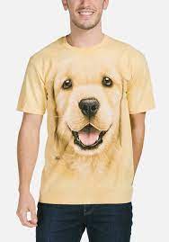 The Mountain Adult Unisex T Shirt Golden Retriever Puppy