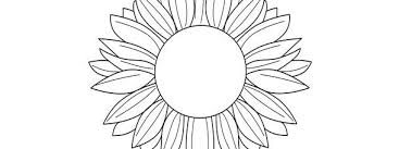 Black And White Simple Outline Outline Stencil Sunflower Clipart Sunflower Template Large In 2020 Sunflower Template Sunflower Free Stencils