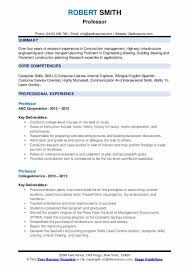 professor resume samples qwikresume