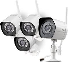 The best business security camera systems can act as a deterrent to potential thieves, but if the worst does happen and your business is broken into, you will have evidence that will help you claim on your insurance, and even hopefully get your stolen items back. Amazon Com Zmodo Outdoor Security Camera 4 Pack 1080p Full Hd Wireless Cameras For Home Security With Night Vision Cloud Service Available White Zm W0002 4 Camera Photo