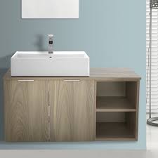 Find great deals on ebay for vessel sink vanity cabinet. Arcom Es01 By Nameek S Extra Space 41 Inch Wall Mount Light Yosemite Vanity Cabinet With Square Vessel Sink Thebathoutlet