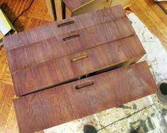 How To Refinish A Teak Dresser Without Sanding It Down To The Raw Wood Veneer Danish Teak Furniture Restored Dresser Furniture Restoration