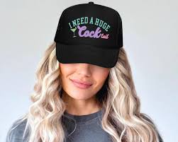 I Need a Huge Cocktail Trucker Hat Funny Pun Mesh Cap Sarcastic Snapback  Gift for Adults Party Humor Hat Perfect for Bars and Festivals