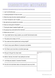 Correcting Mistakes Idioms And Phrases English Worksheets For Kids Sentence Correction