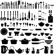 Lid, mixing bowl, blade, food processor, blender, dishwasher, microwave oven, electric kettle, toaster. Set Of Kitchen Utensils And Appliances Royalty Free Cliparts Vectors And Stock Illustration Image 36486547