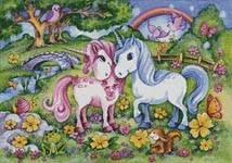 Free printable unicorn cross stitch patterns. Unicorns Cross Stitch Pattern To Print Online