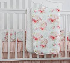 800 x 800 jpeg 51 кб. Sahaler Blush Mint Girls Crib Bedding Set Boho Bohemian Floral Nursery Baby Bedding Crib Sheet Floral Ruffled Crib Skirt Farmhouse Goals