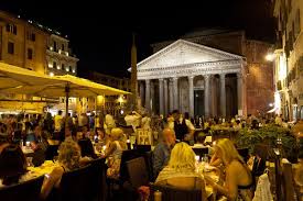 You can eat here whenever you want to, including for lunch. Rome After Dark By Rick Steves