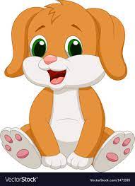 Cute Baby Dog Cartoon Vector Image On Vectorstock Cute Baby Dogs Cartoon Dog Baby Dogs