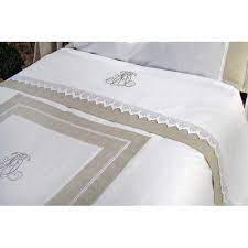 bed linens what a way to say welcome in a guest bedroom monogrammed linens heirloom linens linens and lace