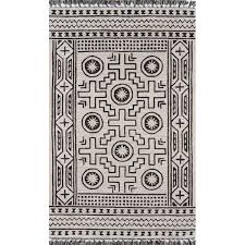 Black And White Tribal Rug Runner Wolken Southwestern Handmade Looped Hooked Wool Beige Area Rug Area Rugs