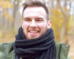 Knit Scarf for Men Wool Chunky Knitted Scarf Unisex Hand Knit Bulky  Oversized Scarf Long Handmade Knit Scarf Man Gifts Hand Knit Scarf