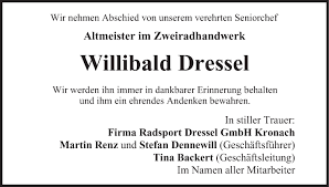 Spielerwechsel (tsv 1860) lang für dressel tsv 1860. Willibald Dressel Traueranzeige Trauer Infranken De