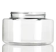 8 oz clear PET plastic single wall oval jar