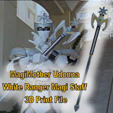 Magimother Udonna Mystic Force White Ranger Magistaff Weapon - Etsy Finland