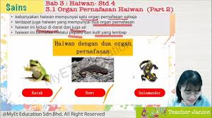 Manusia dirancang untuk bernafas melalui hidung, namun banyak dari kita malah bernafas melalui mulut. Topik 03 Haiwan My E Tuition