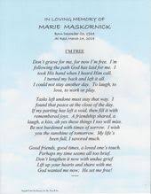 In Loving Memory With I M Free Poem Shown On Etsy Funeral Poems Free Poems In Loving Memory Quotes