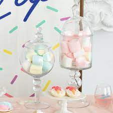 Find modern design glass decorations and display jars to glam any space up! Large Glass Apothecary Candy Jar Footed Cylinder With Lid The Knot Shop