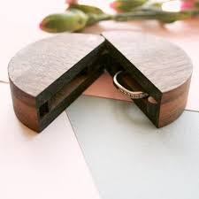 Round Walnut Wooden Ring Box Etsy Wooden Ring Box Wooden Rings Wedding Ring Box Design