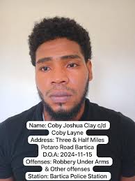 𝐁𝐚𝐫𝐭𝐢𝐜𝐚 𝐦𝐢𝐧𝐞𝐫 𝐫𝐞𝐦𝐚𝐧𝐝𝐞𝐝 𝐭𝐨 𝐩𝐫𝐢𝐬𝐨𝐧 𝐨𝐧  𝐚𝐫𝐦𝐞𝐝 𝐫𝐨𝐛𝐛𝐞𝐫𝐲 𝐜𝐡𝐚𝐫𝐠𝐞𝐬 -- 𝐚𝐥𝐬𝐨 𝐜𝐡𝐚𝐫𝐠𝐞𝐝 𝐟𝐨𝐫  𝐚 𝐬𝐞𝐫𝐢𝐞𝐬 𝐨𝐟 𝐛𝐫𝐞𝐚𝐤-𝐚𝐧𝐝-𝐞𝐧𝐭𝐞𝐫-𝐚𝐧𝐝-𝐥𝐚𝐫𝐜𝐞𝐧𝐲  Coby Joshua Clay called 'Coby Layne', a ...