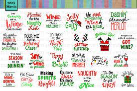 Download Funny Christmas Wine Glass Svg File Bundle Holiday Wine Svg 301443 Svgs Design Bundles