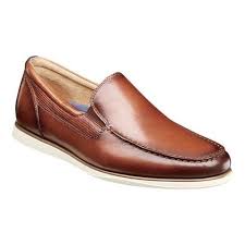 Men S Florsheim Atlantic Venetian Slip On Loafer Cognac Smooth Leather Moc Toe Shoes Mens Casual Dress Shoes Florsheim Shoes Men Dress Shoes Men