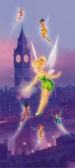 Tinkerbell fairy 3d window view wall stickers decal nursery decor kids mural art. Fototapete Tur Disney Tinkerbell Feen Tinker Bell 90x202cm
