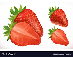 Strawberry Fresh Fruit 3d Realistic Icon Vector Image On Vectorstock Fresh Fruit Fruit Strawberry