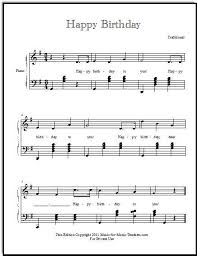 Happy Birthday Free Sheet Music For Piano Several Levels Of Difficulty And Lead Sheets In Several Happy Birthday Piano Happy Birthday Music Piano Sheet Music
