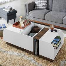 Tammers Coffee Table White Iohomes In 2020 Coffee Table White Coffee Table Contemporary Coffee Table Design