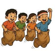Illustrazione Della Gara Di Corsa Nei Sacchi Per Bambini, Corsa Nei Sacchi, Indonesia, Giochi Tradizionali Immagine PNG e clipart per il download gratuito