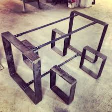 Rustic Table Legs Square Metal Industrial Frames Custom Metal Table Frame Metal Table Metal Table Legs