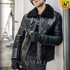 Free Custom Made Cwmalls Chicago Men Black Sheepskin Biker Jacket Cw808339 Custom Made Men Sheepskin Jacke Mens Shearling Jacket Leather Jacket Men Jackets