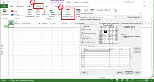 Setup A Project Calendar In Microsoft Project 2016 Pmwares