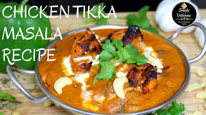 Khyma rice is generally mixed with ghee. Chicken Tikka Masala Recipe Authentic Indian British National Dish Detail Simply Delicious Youtube