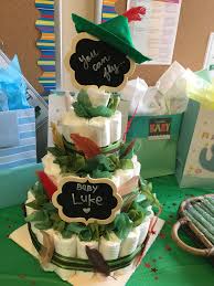 Peter Pan Diaper Cake Disney Baby Shower Baby Diaper Cake Baby Shower Diapers