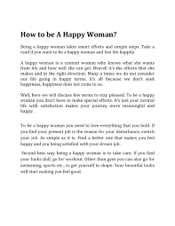 You can also decorate your apartment with furniture and before i read this article, i have no hope to my lonely life. Calameo How To Be A Happy Woman