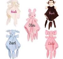 Personalized Baby Comfort Towel Embroidered Name Baby Saliva Towel Animal  Comfort Towel - AliExpress 15