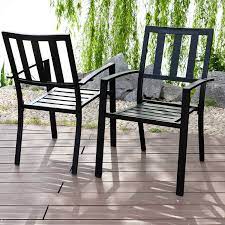 Maybe you would like to learn more about one of these? Buy Phi Villa Black Outdoor Patio Metal Steel Dining Arm Chairs Set Of 2 For Garden Backyard Living Room Online In Indonesia B07d76cr4z