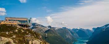 Loen skylift is an aerial tramway in loen in stryn, norway.the cable car climbs 1,011 metres (3,317 ft) to the top of mount hoven, above the nordfjord.the maximum speed is 7 metres per second (23 ft/s). Loen Skylift And Via Ferrata Loen Visit Nordfjord