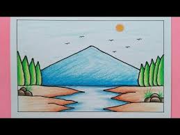 Cara menggambar rumah pun sangat gampang. Cara Menggambar Pemandangan Gunung How To Draw Scenery Youtube In 2021 Easy Kids Art Projects Art Drawings For Kids Scenery Drawing For Kids