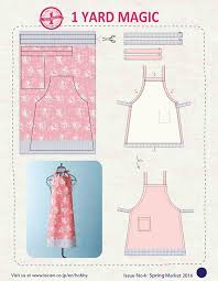 You'll learn how to cut and sew with seam allowances. 1 Yard Magic Apron Free Sewing Pattern Sewcanshe Free Sewing Patterns Tutorials