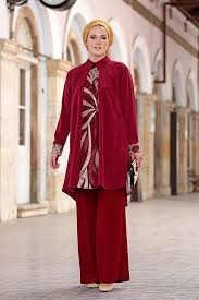 Tesettur Abiye Elbise Tunik Modelleri Nesrin Emniyetli Bordo Sultan Tunik Pantolon 2 Li Takim Clothes Fashion Size Clothing