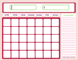 Blank Month Calendar Pinks Free Printable Downloads From